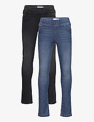 name it - NKFPOLLY DNMTINN LEGGING 2 PCK - skinny jeans - black denim - 0