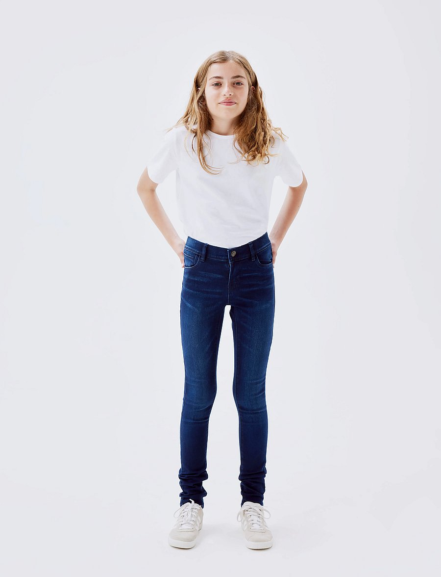 name it - NKFPOLLY SKINNY JEANS 1212-TX NOOS - jeans skinny - dark blue denim - 0