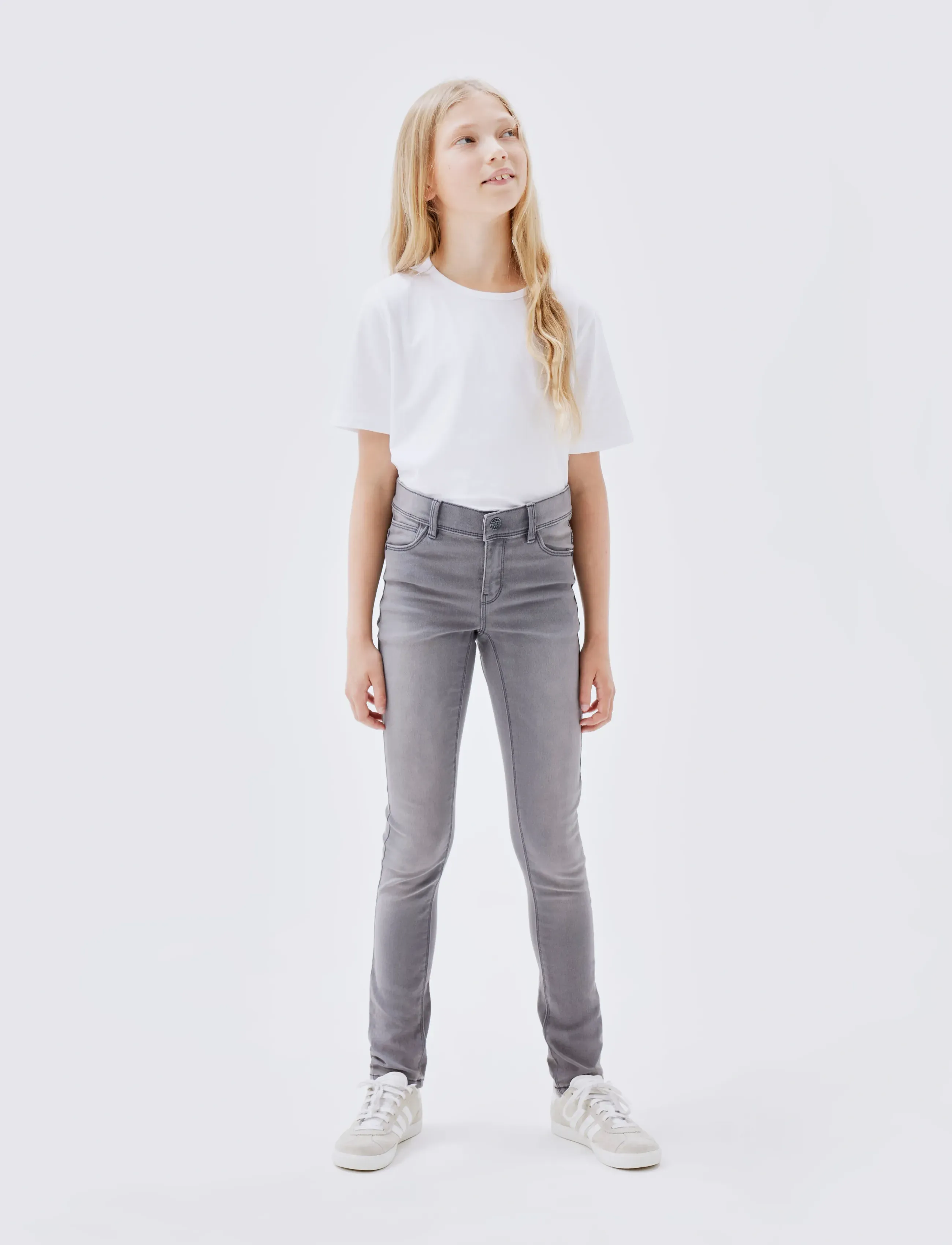 name it NKFPOLLY SKINNY JEANS 1212-TX NOOS - Jeans - LIGHT GREY DENIM / grey