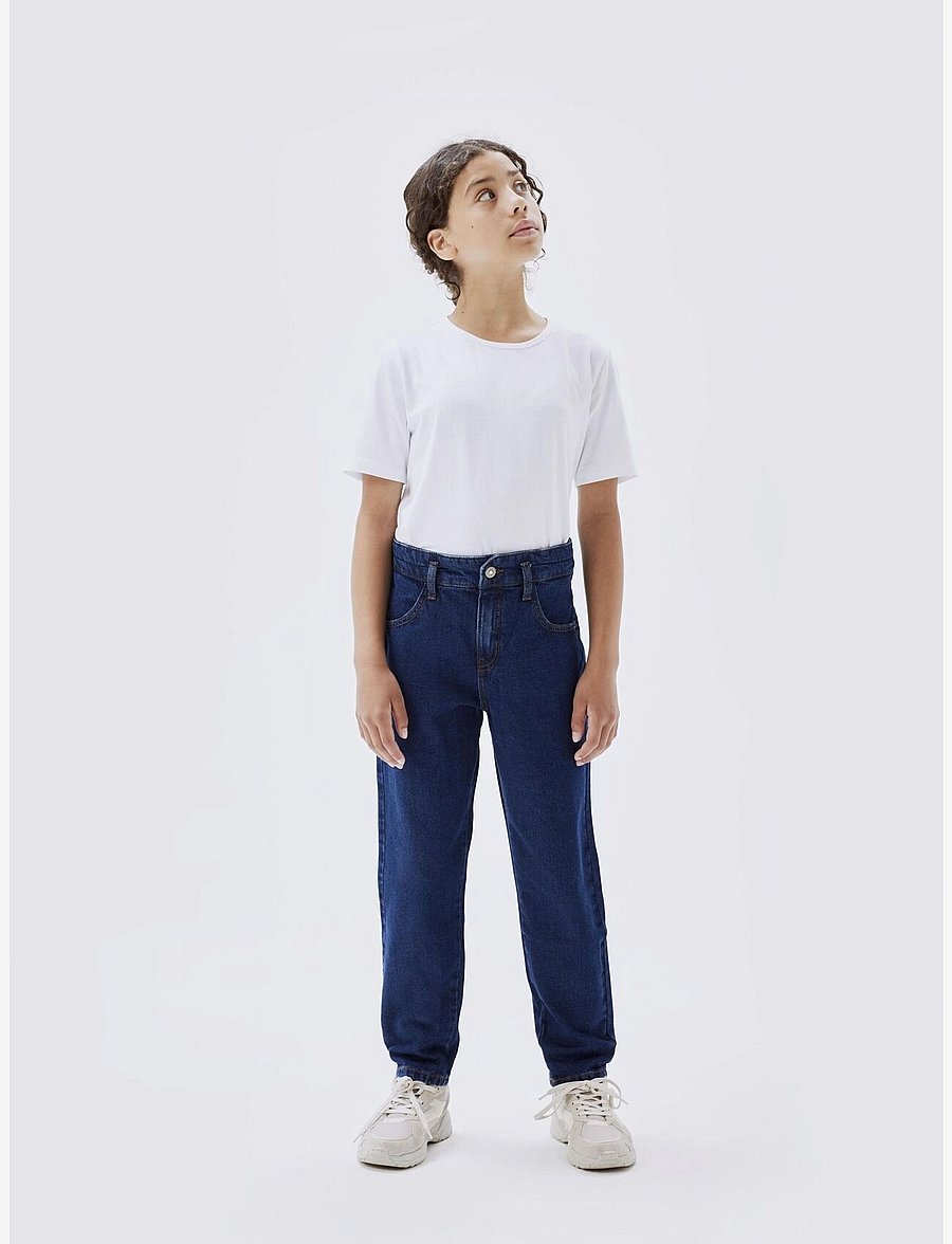 name it - NKFBELLA HW MOM AN JEANS 1092-DO NOOS - gallabuxur - dark blue denim - 5