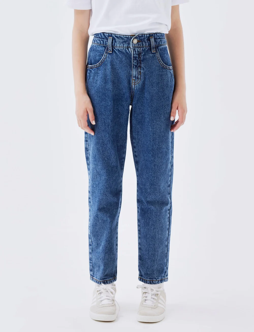 name it - NKFBELLA HW MOM AN JEANS 1092-DO NOOS - regular jeans - medium blue denim - 0