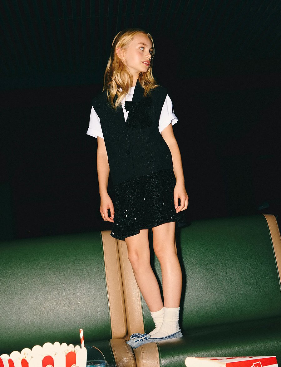 name it - NKFRUNICA SKIRT - miniseelikud - black - 4