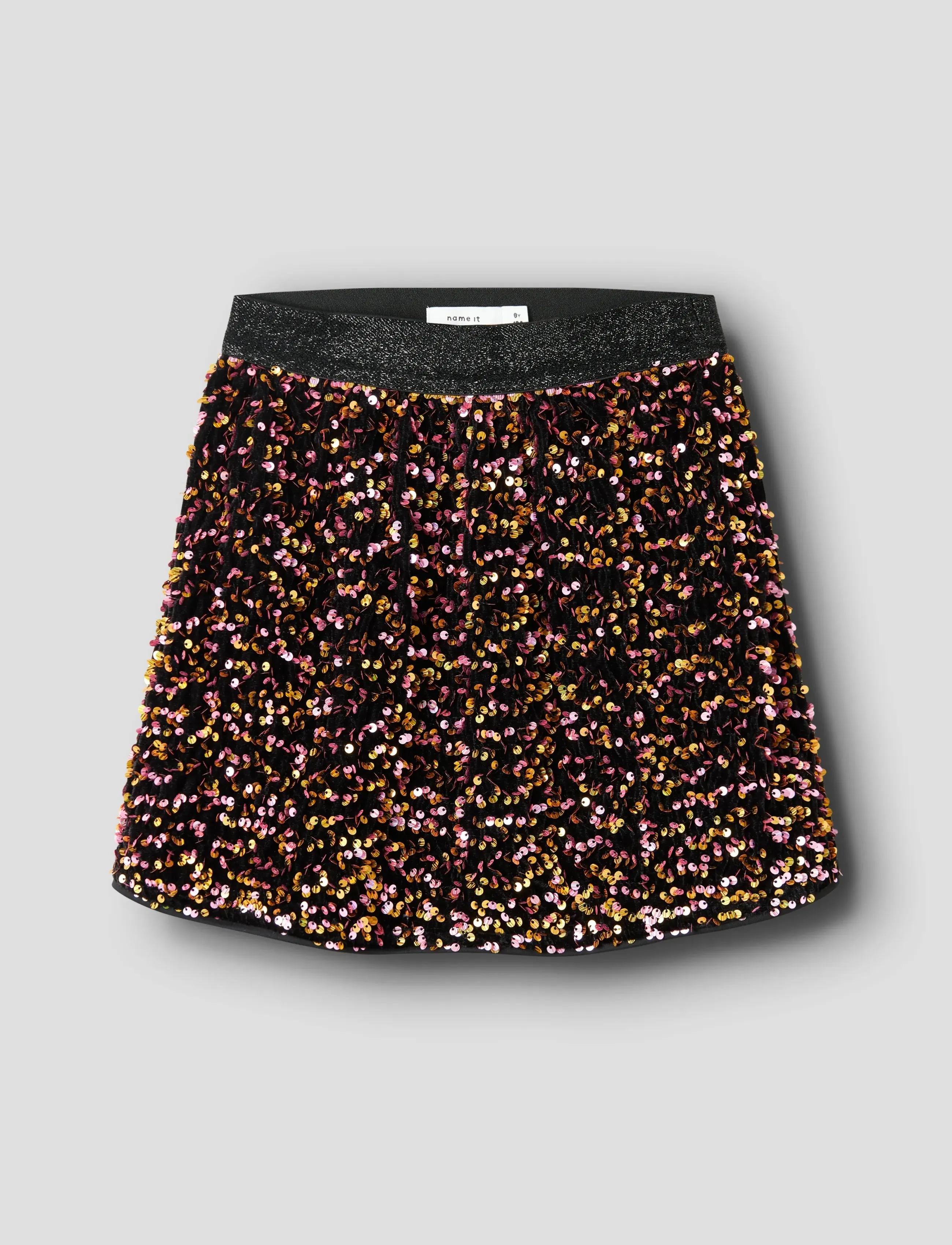 name it NKFRUNICA SKIRT - Kjoler & Nederdele - GOLD COLOUR / black