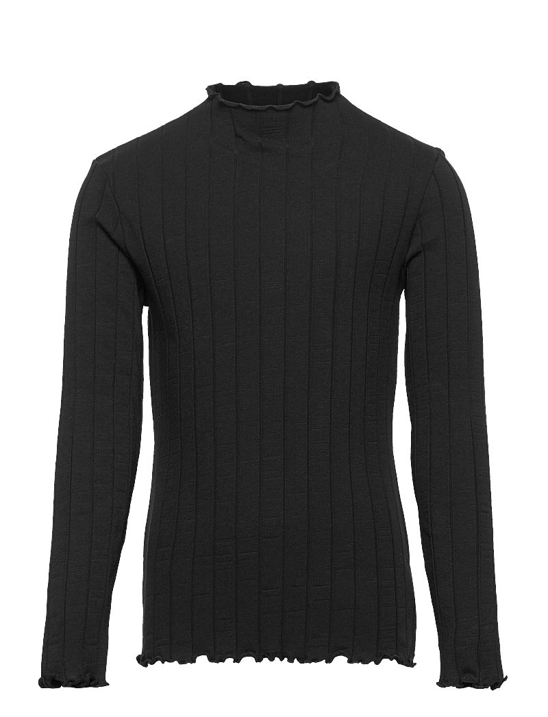 name it - NKFNOLINE LS SLIM TOP NOOS - pikkade varrukatega t-särgid - black - 1