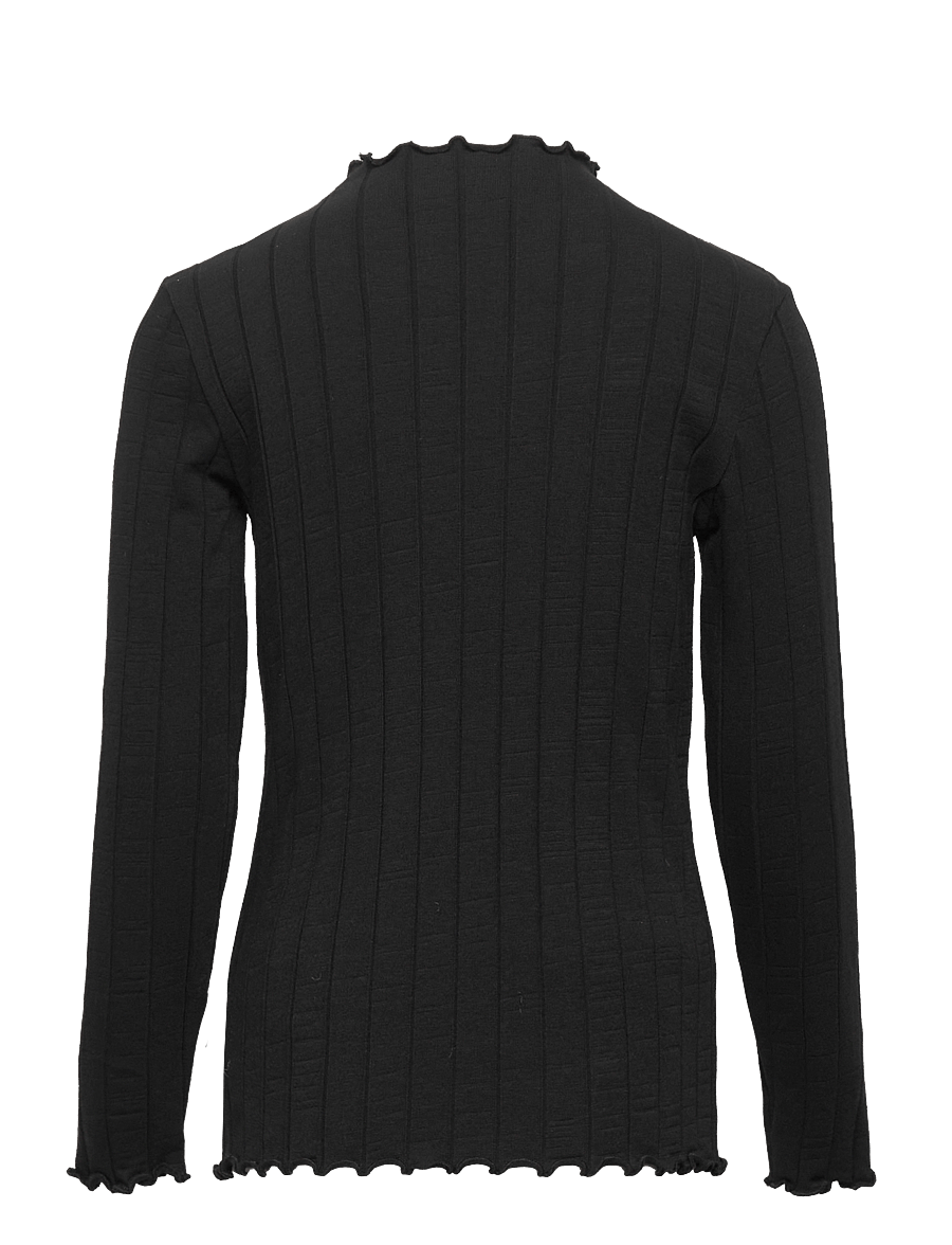 name it - NKFNOLINE LS SLIM TOP NOOS - langärmelig - black - 2