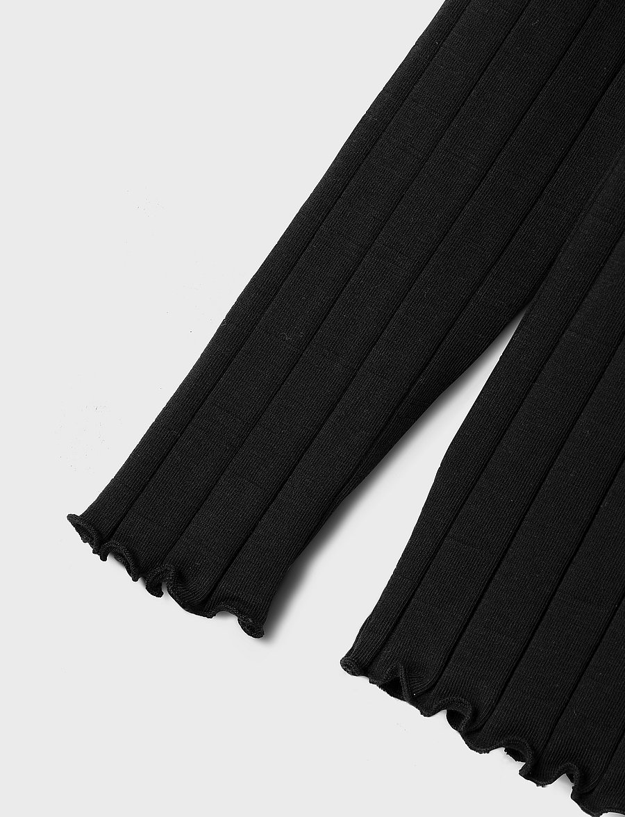name it - NKFNOLINE LS SLIM TOP NOOS - langärmelig - black - 3