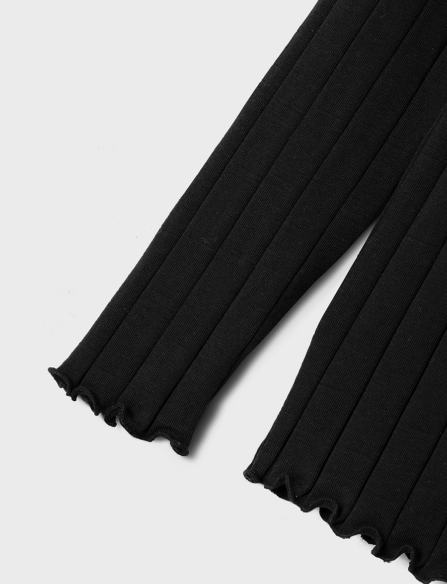name it - NKFNOLINE LS SLIM TOP NOOS - langärmelig - black - 4