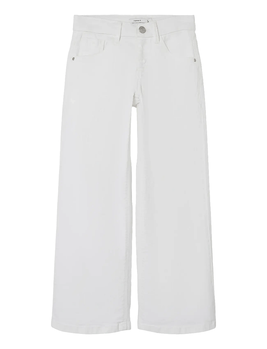 name it - NKFROSE WIDE TWI PANT 1115-TP NOOS - hosen mit weitem bein - bright white - 1
