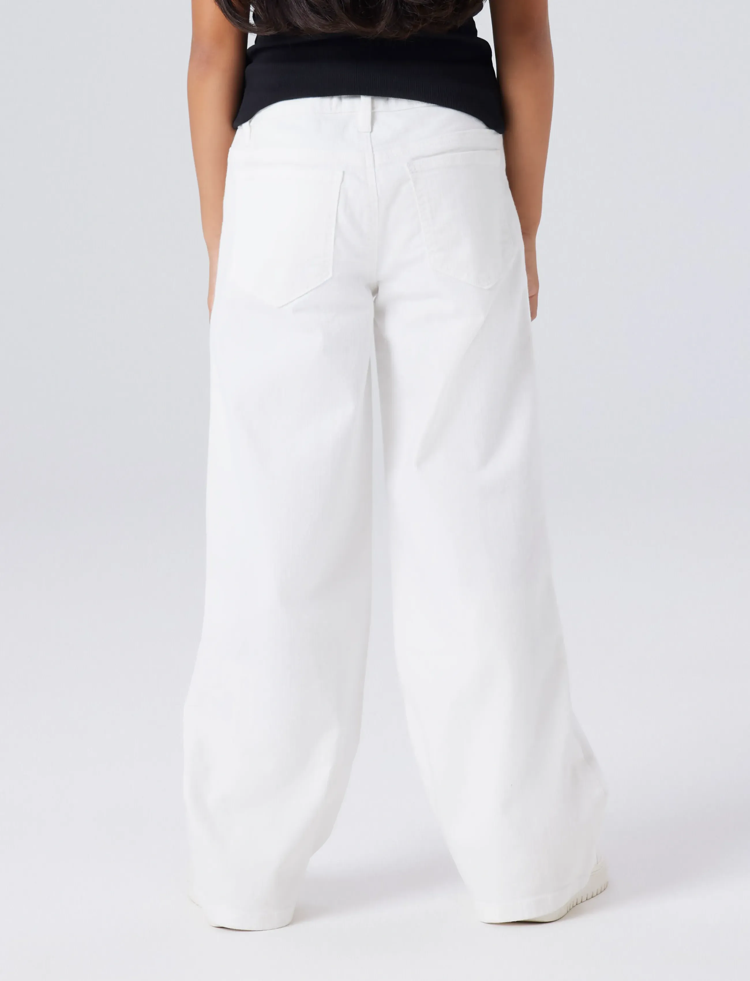 name it - NKFROSE WIDE TWI PANT 1115-TP NOOS - hosen mit weitem bein - bright white - 4