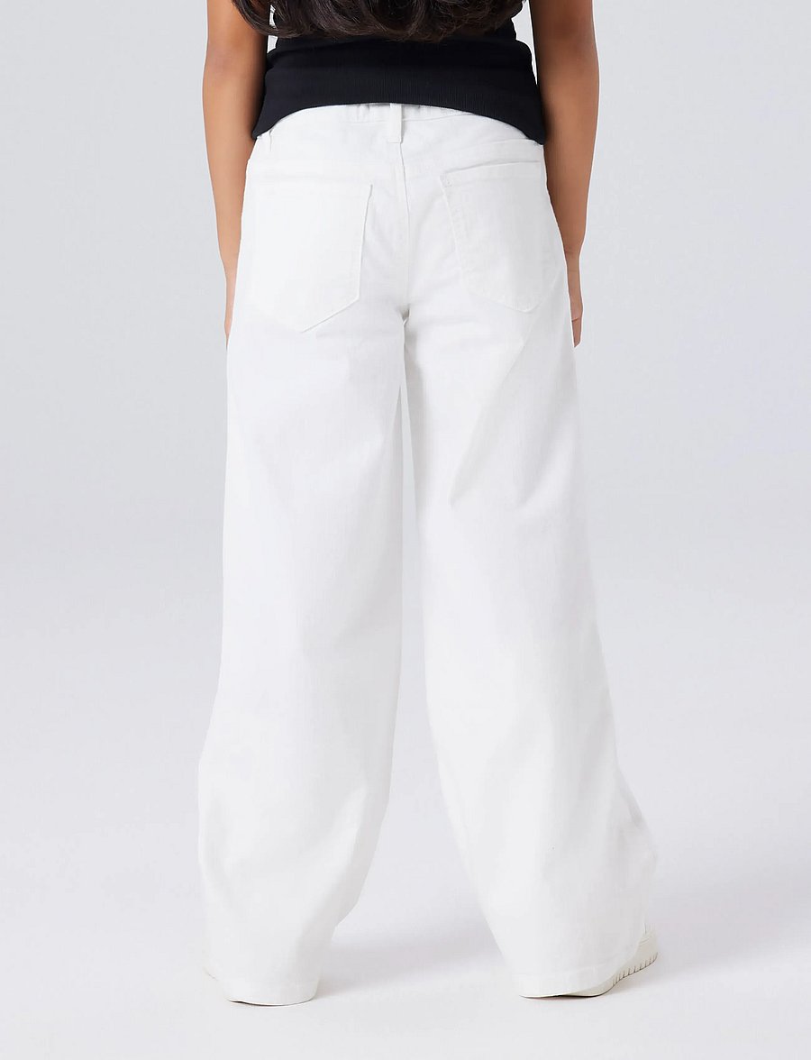 name it - NKFROSE WIDE TWI PANT 1115-TP NOOS - hosen mit weitem bein - bright white - 4