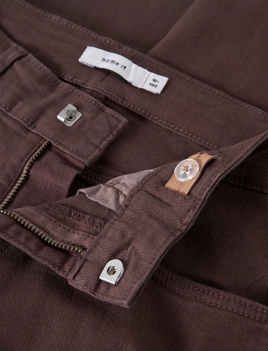 name it - NKFROSE WIDE TWI PANT 1115-TP NOOS - brede jeans - french roast - 5