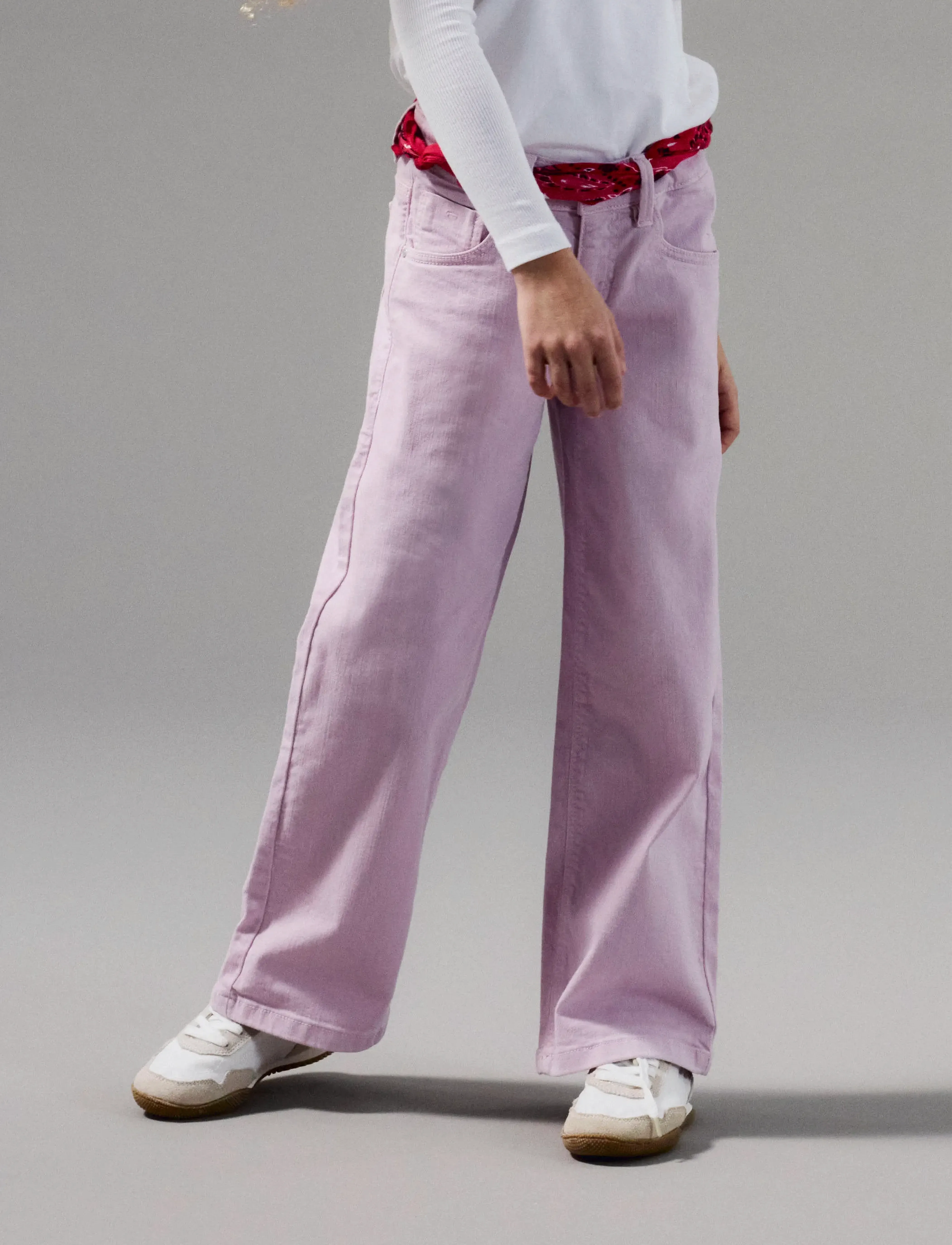 name it - NKFROSE WIDE TWI PANT 1115-TP NOOS - brede jeans - winsome orchid - 3