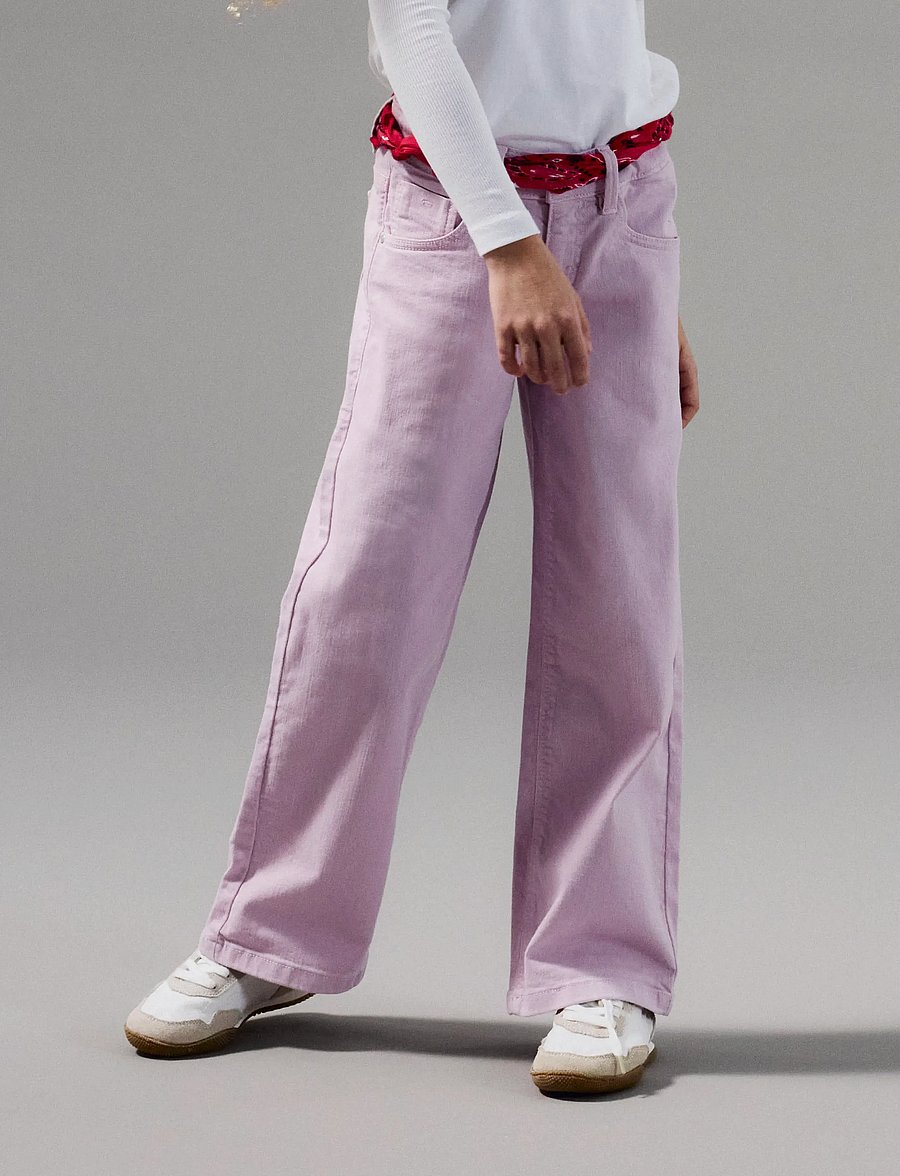 name it - NKFROSE WIDE TWI PANT 1115-TP NOOS - brede jeans - winsome orchid - 3