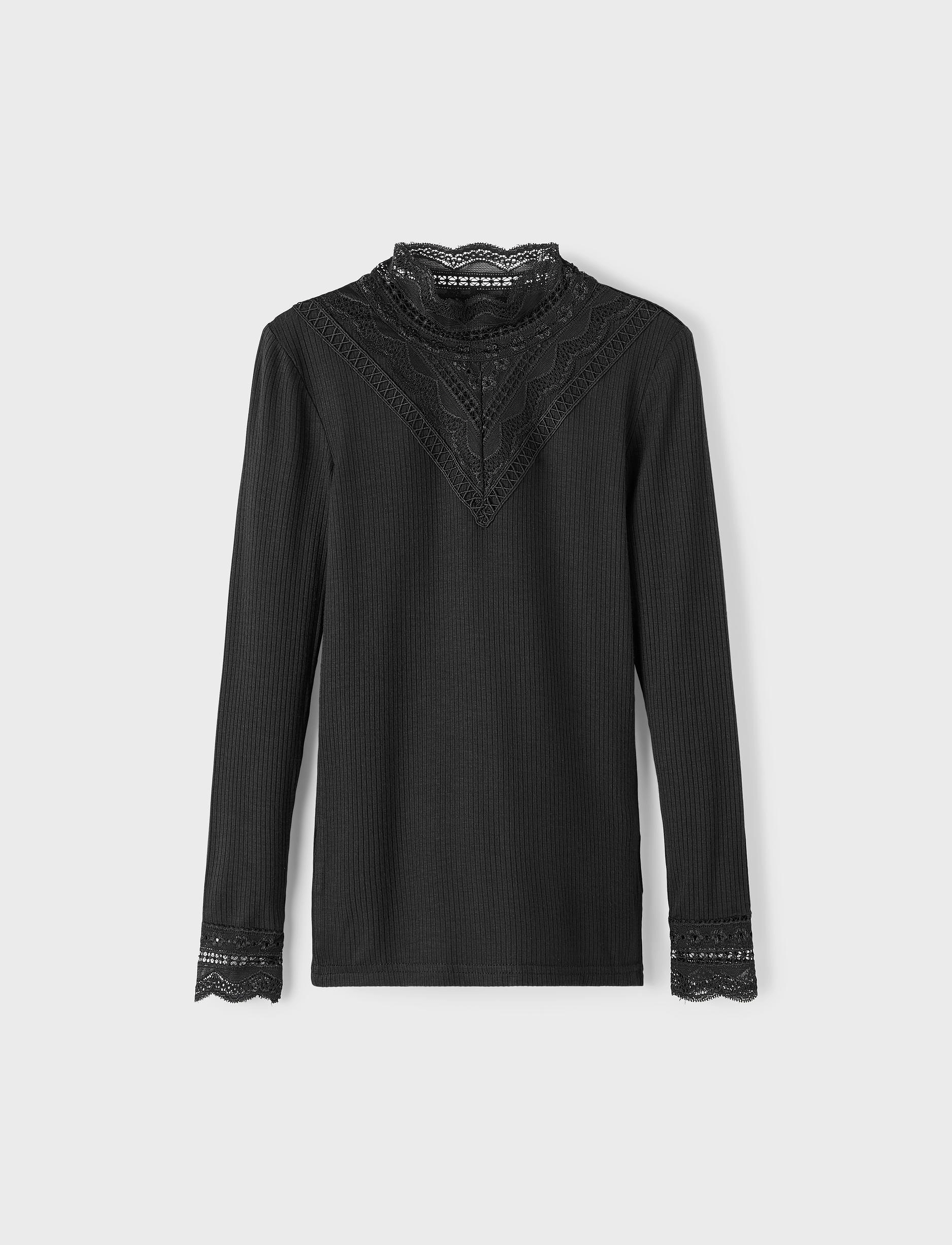 name it - NKFNURI LS XSL TOP NOOS - long-sleeved t-shirts - black - 3
