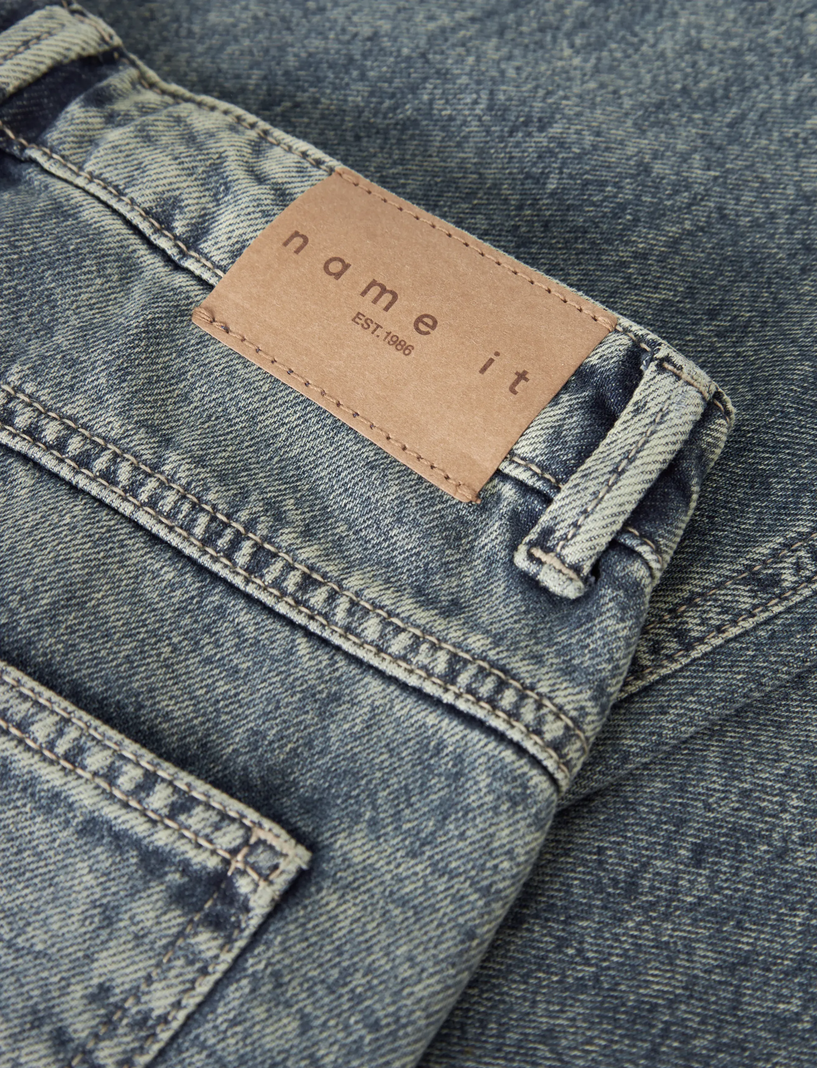 name it - NKFROSE WIDE HW JEANS DESTR 1411-BE NOOS - brede jeans - vintage medium blue denim - 3