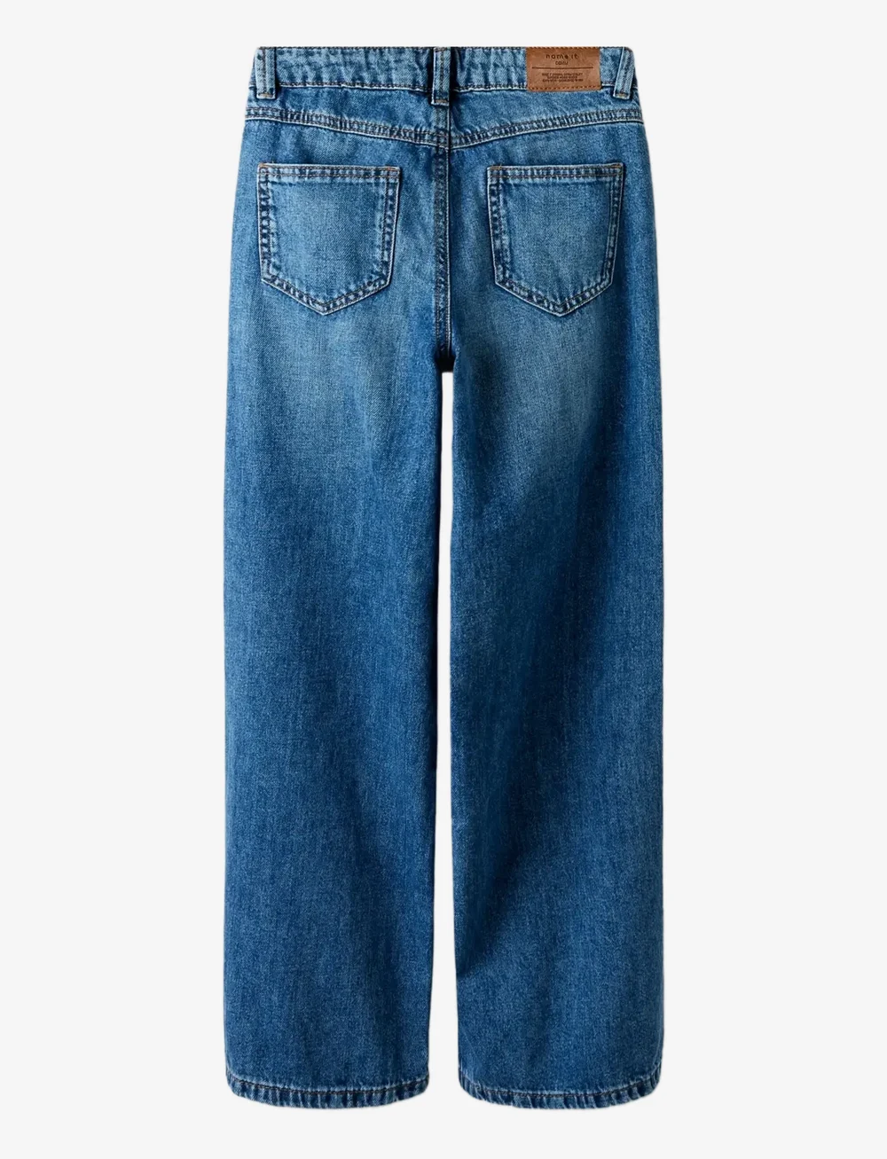 name it - NKFROSE HW WIDE JEANS DESTR 1411-BE NOOS - hosen mit weitem bein - dark blue denim - 1