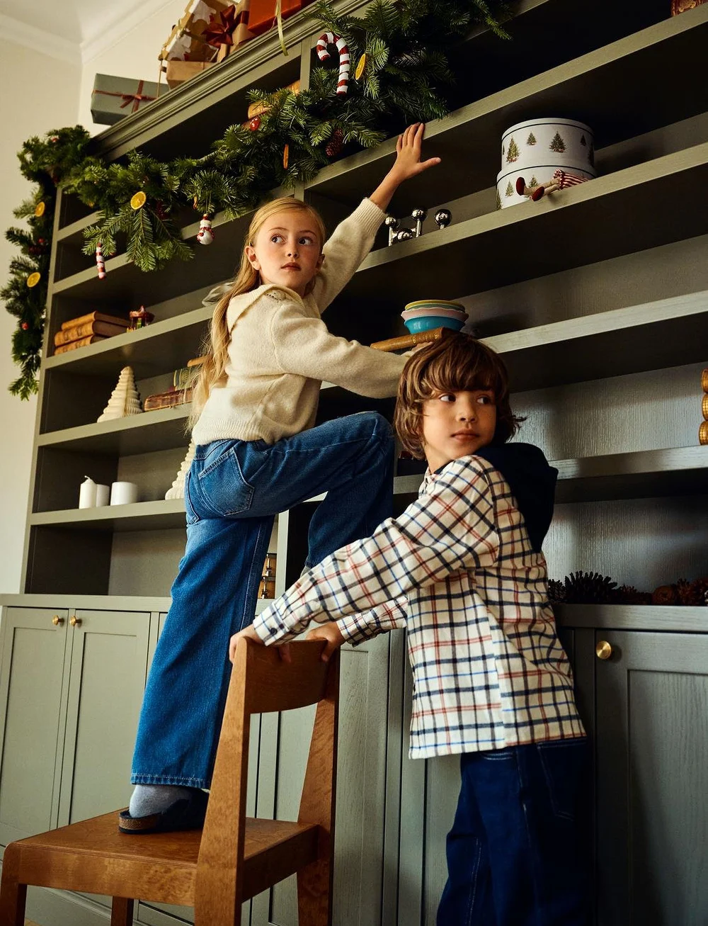 name it - NKFROSE HW WIDE JEANS DESTR 1411-BE NOOS - hosen mit weitem bein - dark blue denim - 3