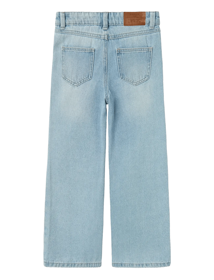 name it - NKFROSE WIDE HW JEANS DESTR 1411-BE NOOS - laiad teksad - light blue denim - 2