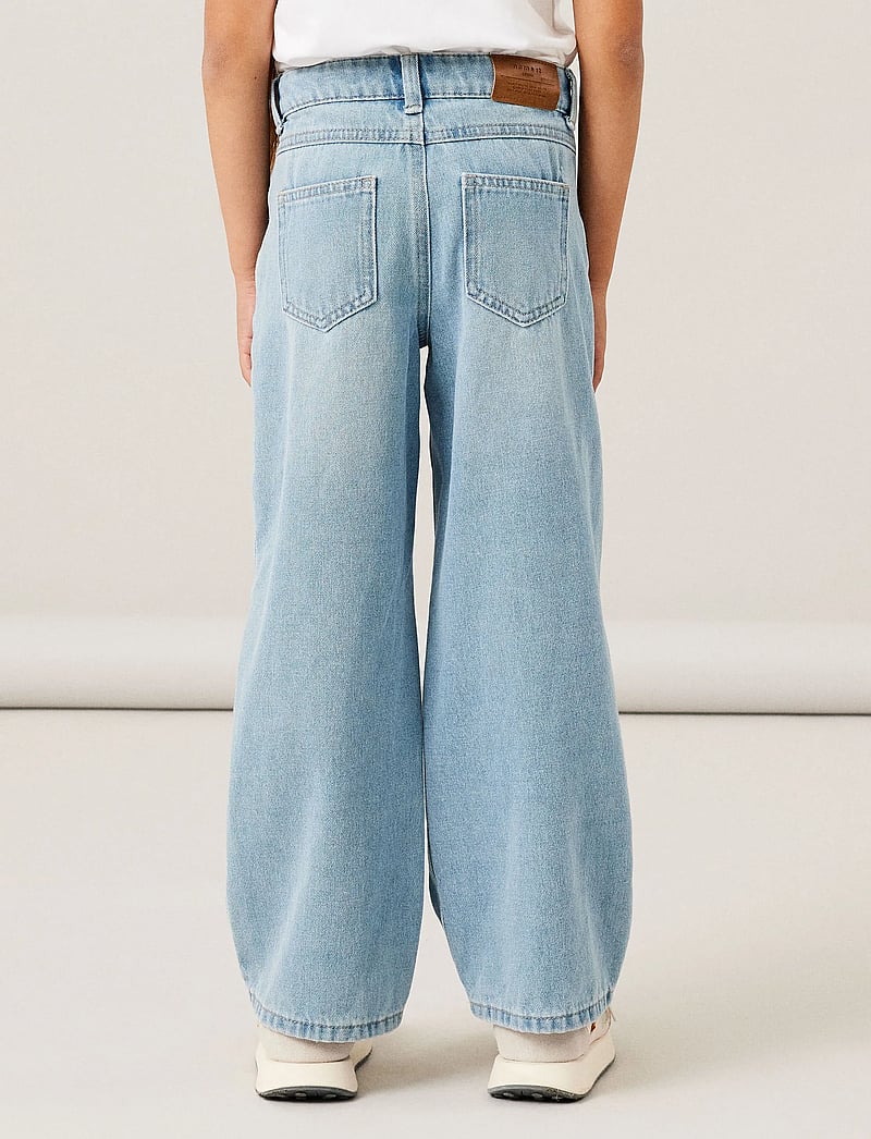 name it - NKFROSE HW WIDE JEANS DESTR 1411-BE NOOS - vida jeans - light blue denim - 3