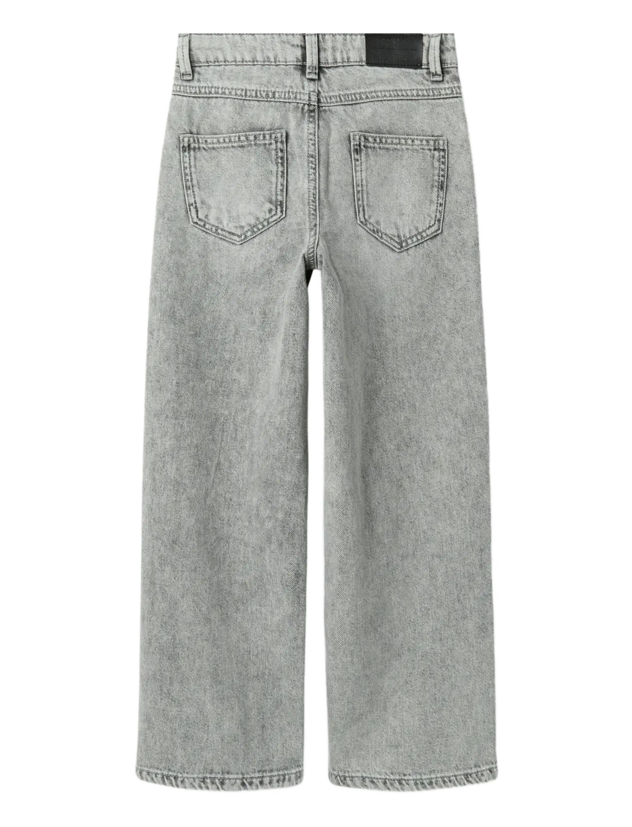 name it - NKFROSE WIDE HW JEANS DESTR 1411-BE NOOS - brede jeans - light grey denim - 2