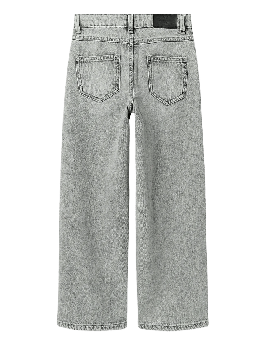 name it - NKFROSE WIDE HW JEANS DESTR 1411-BE NOOS - vida jeans - light grey denim - 2