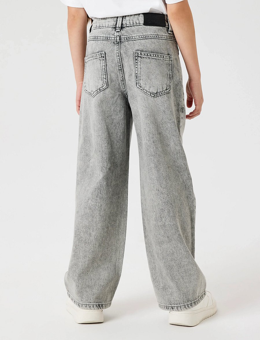 name it - NKFROSE WIDE HW JEANS DESTR 1411-BE NOOS - vida jeans - light grey denim - 3
