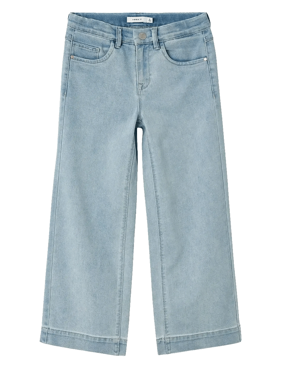 name it - NKFROSE WIDE HW JEANS 1356-ON NOOS - brede jeans - light blue denim - 1