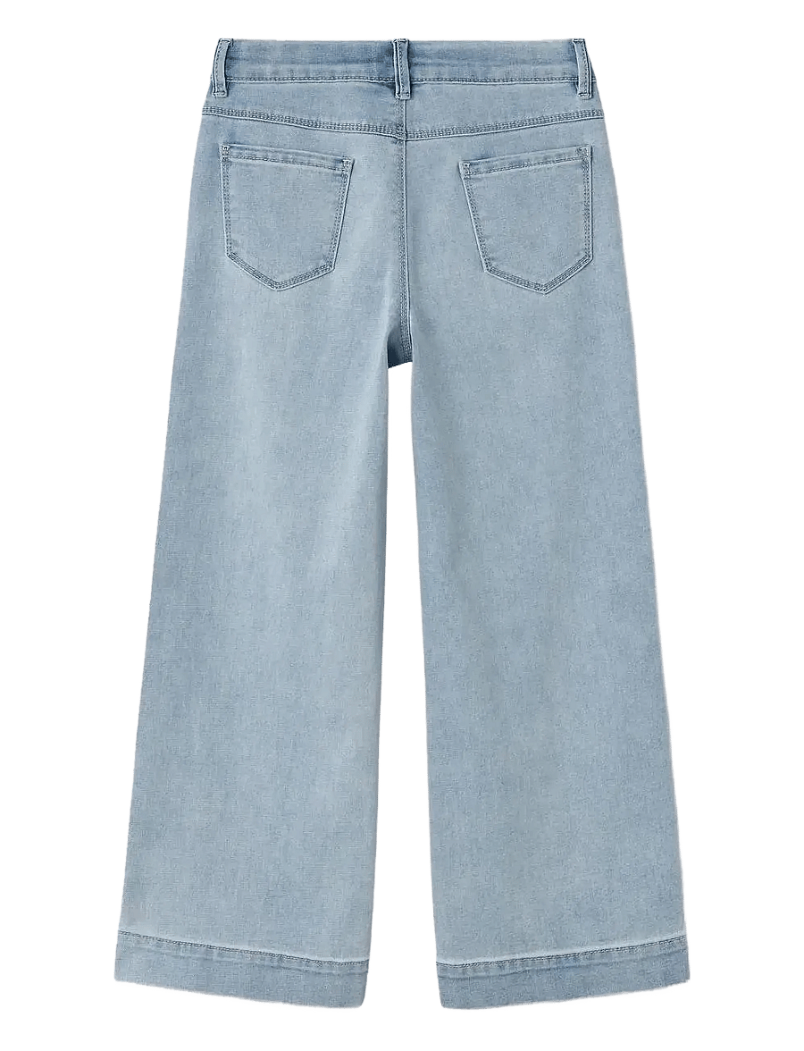 name it - NKFROSE WIDE HW JEANS 1356-ON NOOS - brede jeans - light blue denim - 2