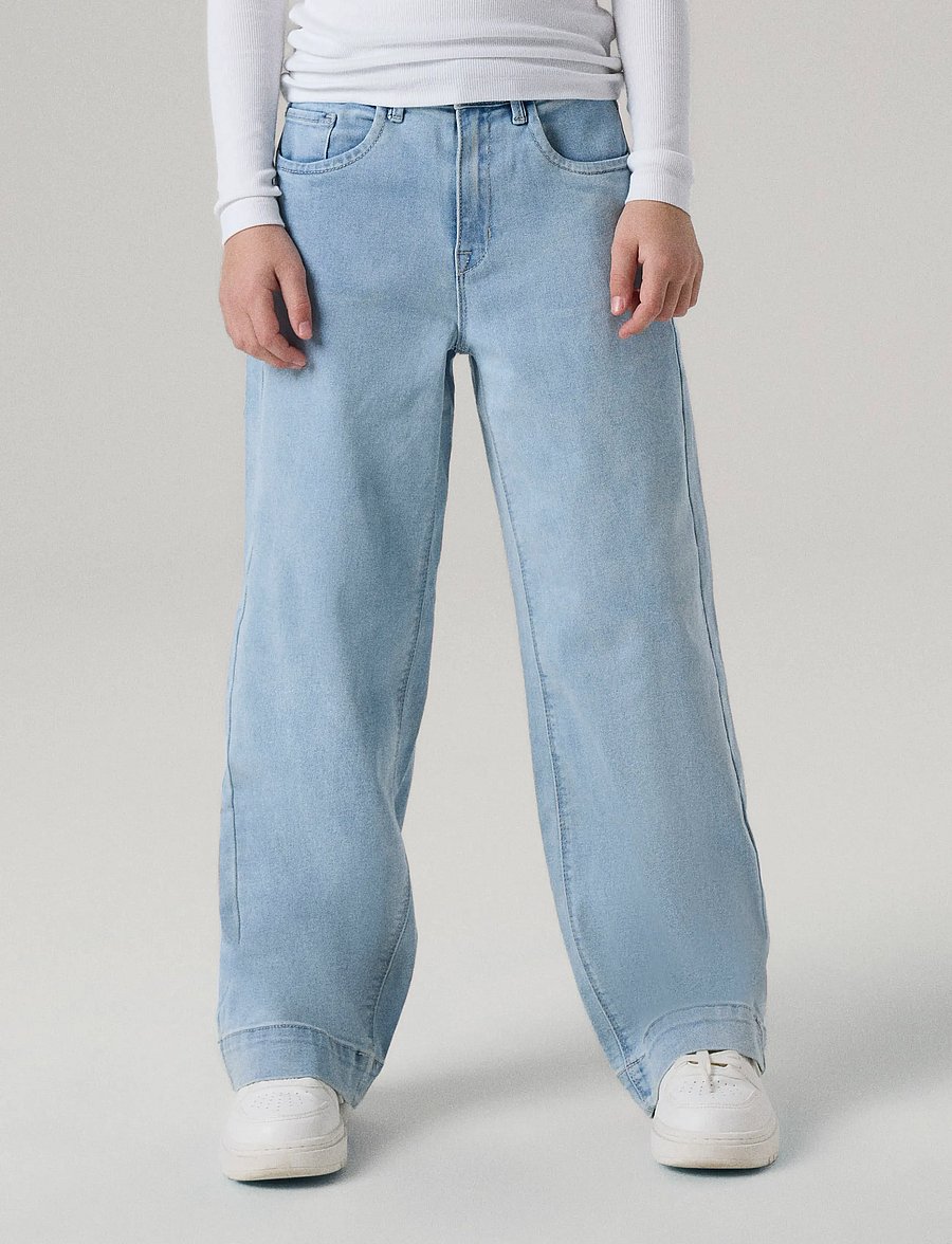 name it - NKFROSE WIDE HW JEANS 1356-ON NOOS - brede jeans - light blue denim - 0
