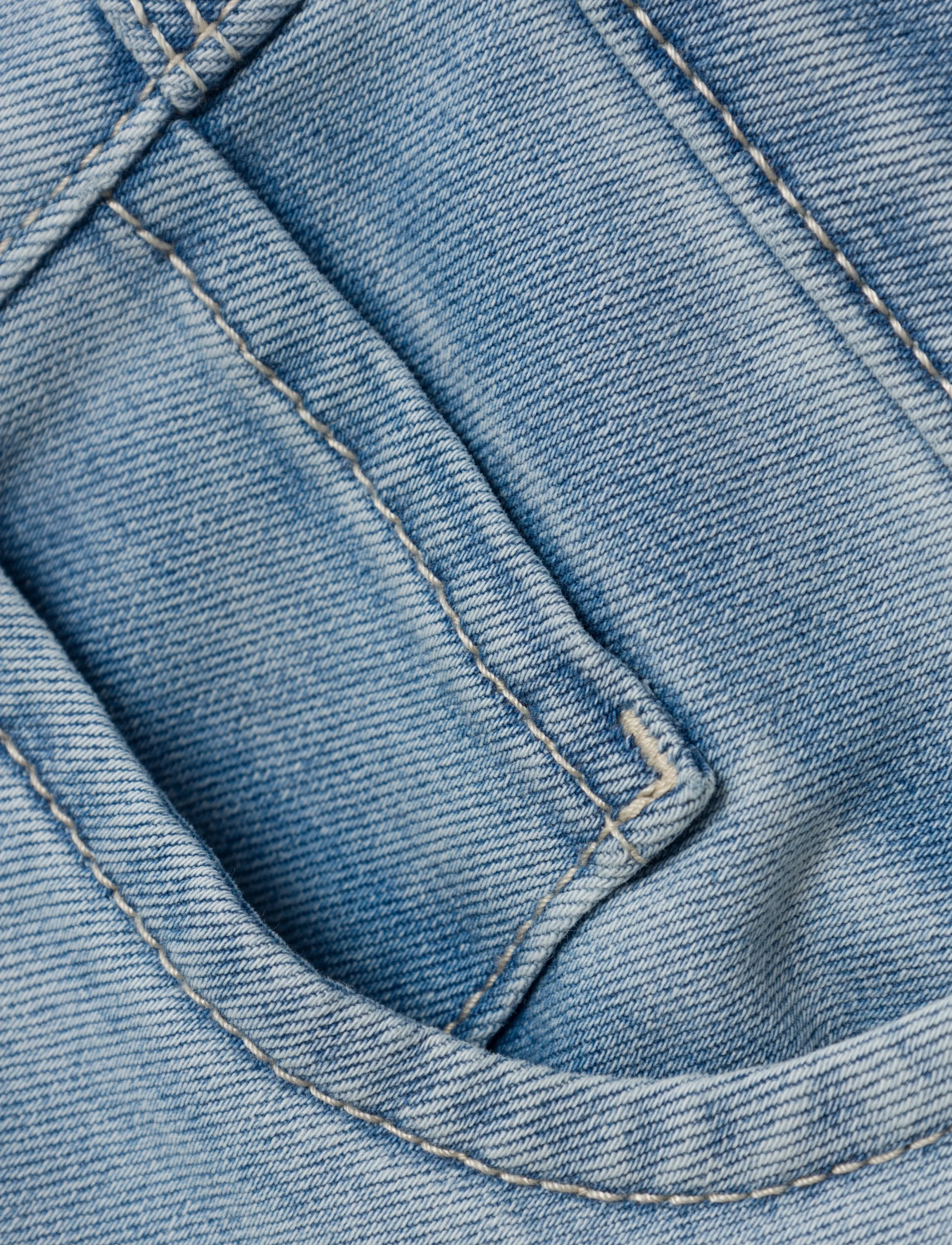 name it - NKFROSE WIDE HW JEANS 1356-ON NOOS - brede jeans - light blue denim - 4