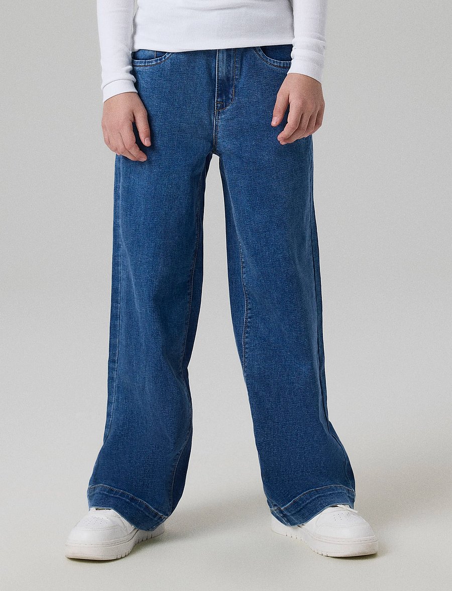 name it - NKFROSE WIDE HW JEANS 1356-ON NOOS - leveälahkeiset farkut - medium blue denim - 4