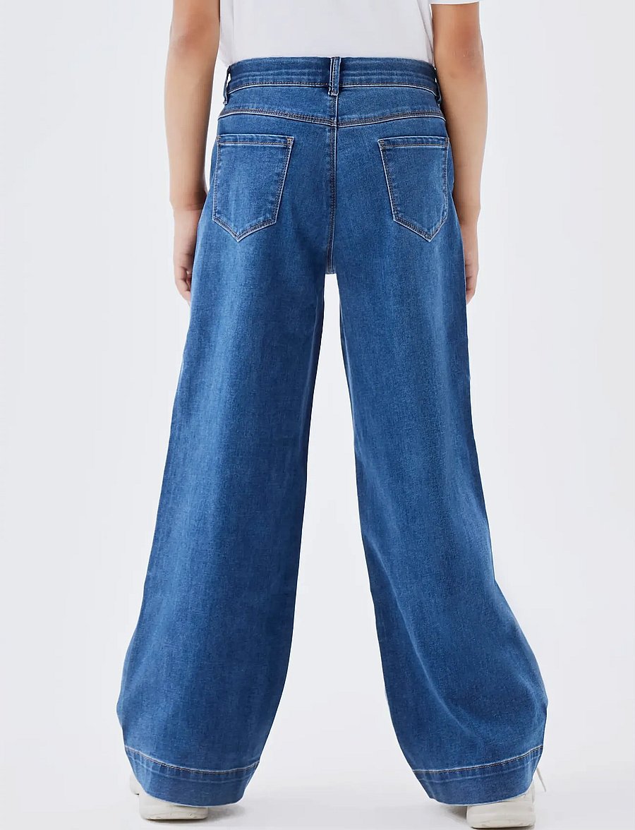 name it - NKFROSE HW WIDE JEANS 1356-ON NOOS - jeans met wijde pijpen - medium blue denim - 0