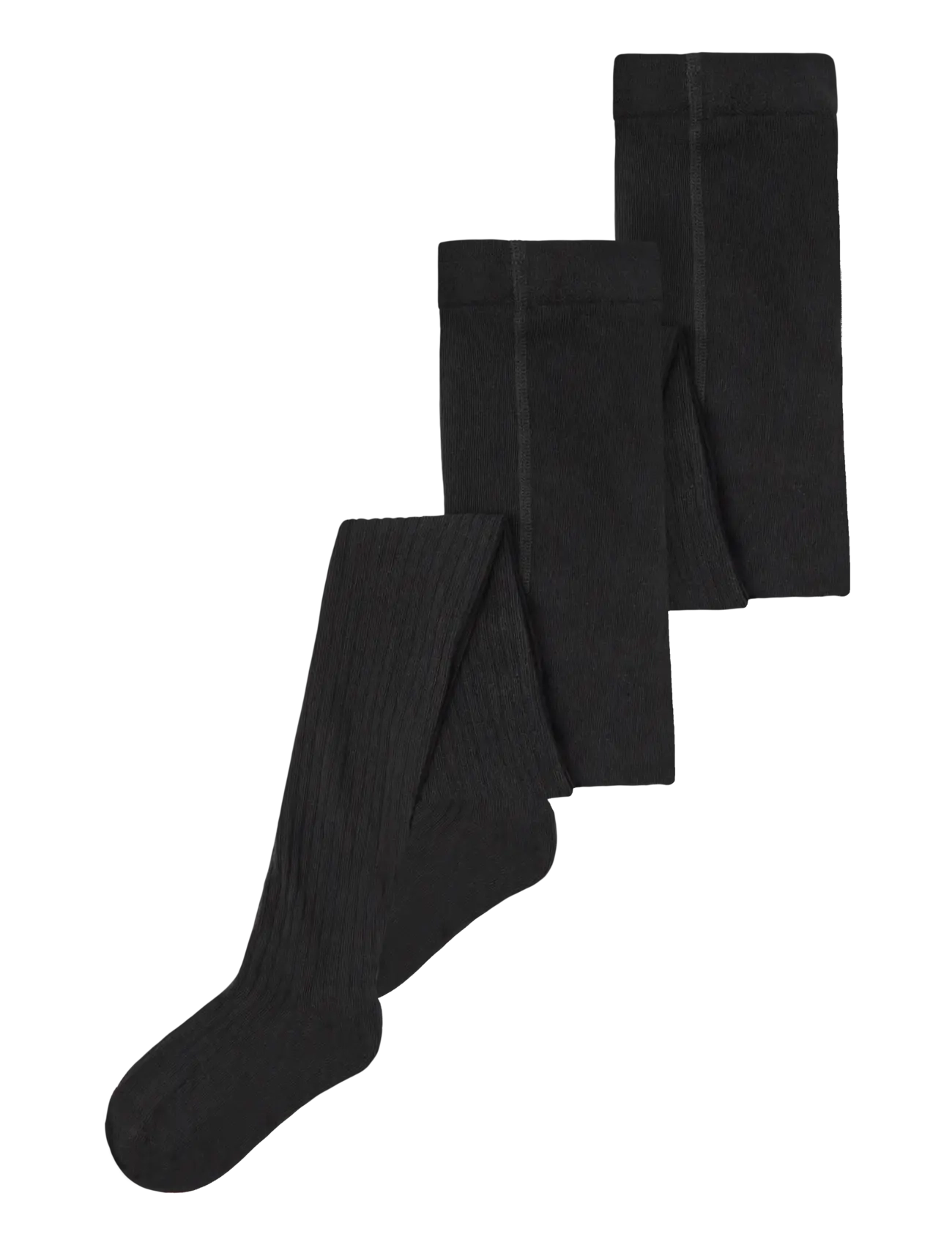 Black Rib Strømpebukse 2-pakning Noos str. 146/152