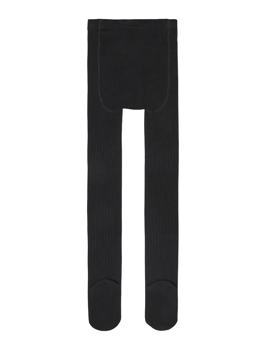 name it - NKNPANTYHOSE RIB 2P NOOS - strømpebukser - black - 2