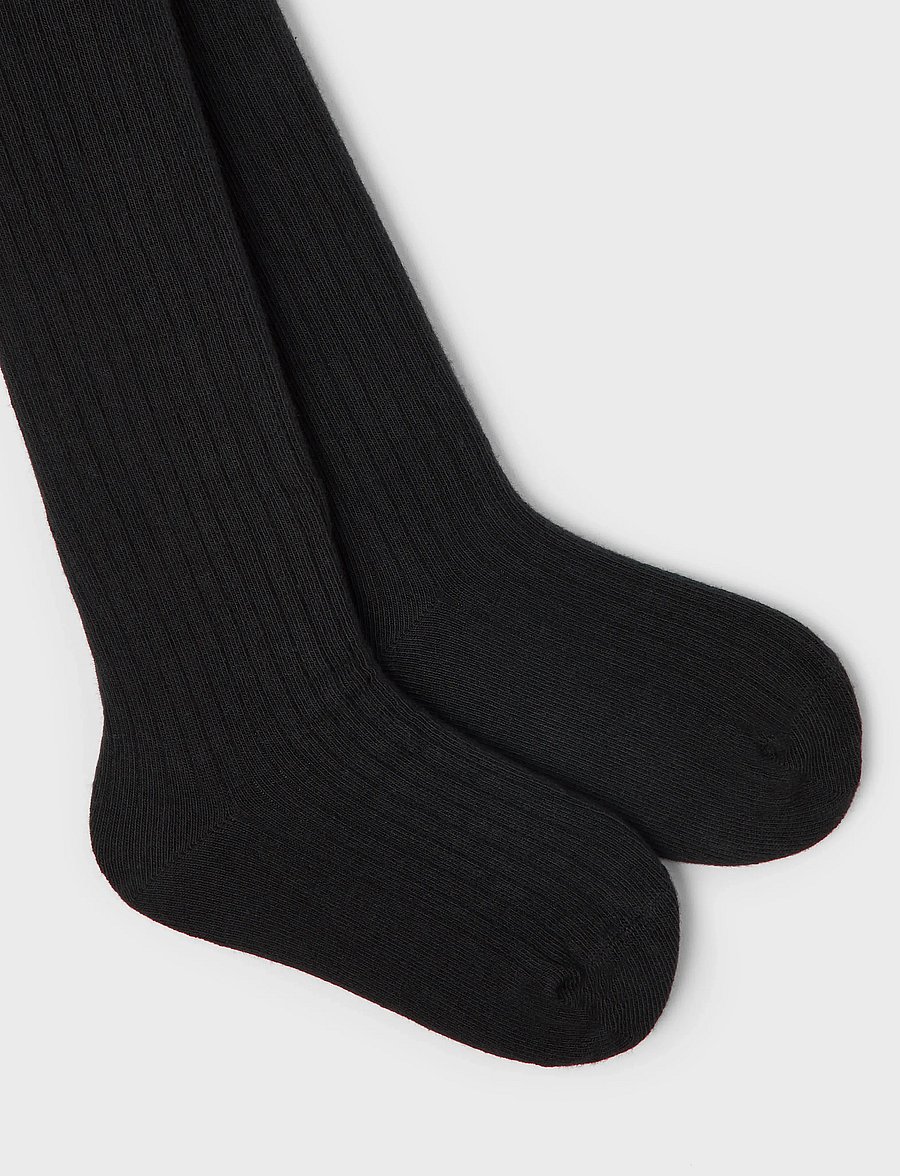 name it - NKNPANTYHOSE RIB 2P NOOS - strømpebukser - black - 4