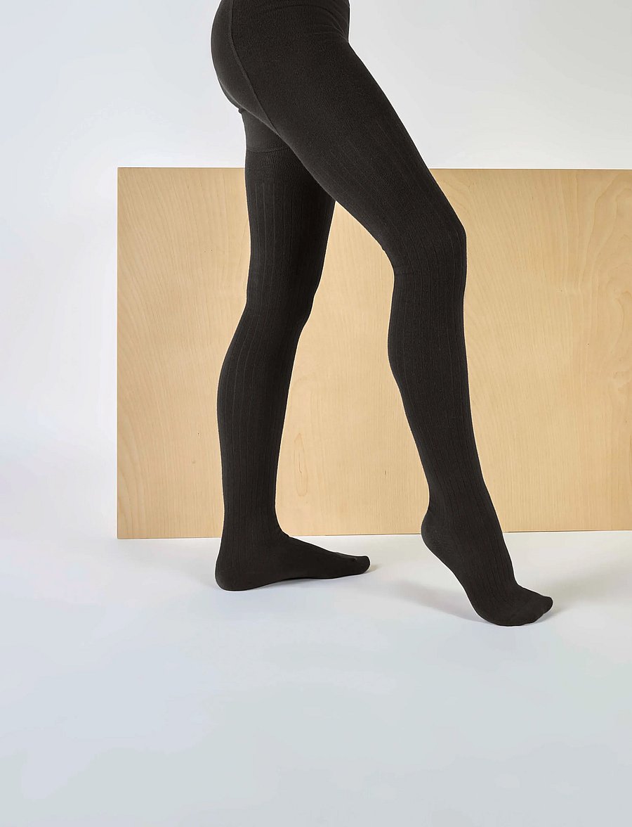 name it - NKNPANTYHOSE RIB 2P NOOS - strømpebukser - black - 0