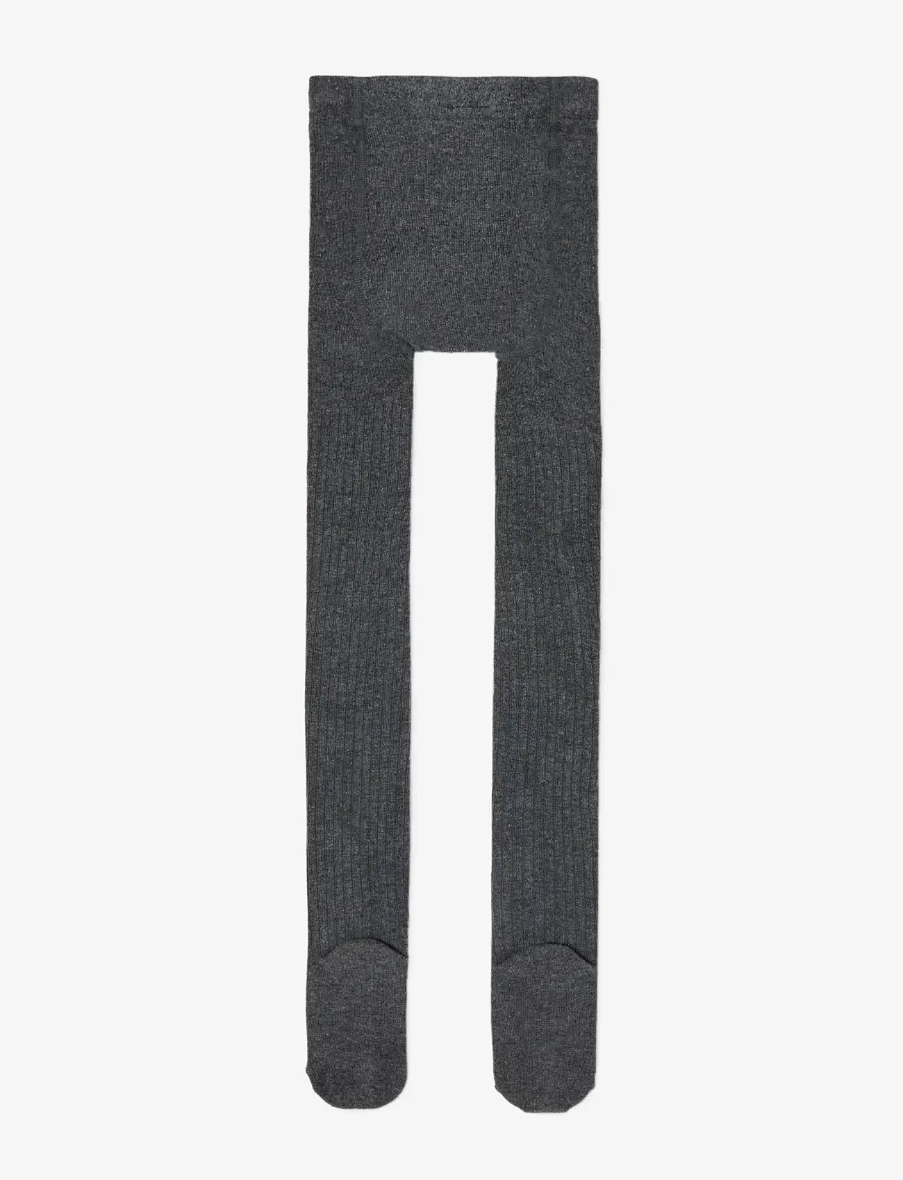name it - NKNPANTYHOSE RIB 2P NOOS - strømpebukser - dark grey melange - 2