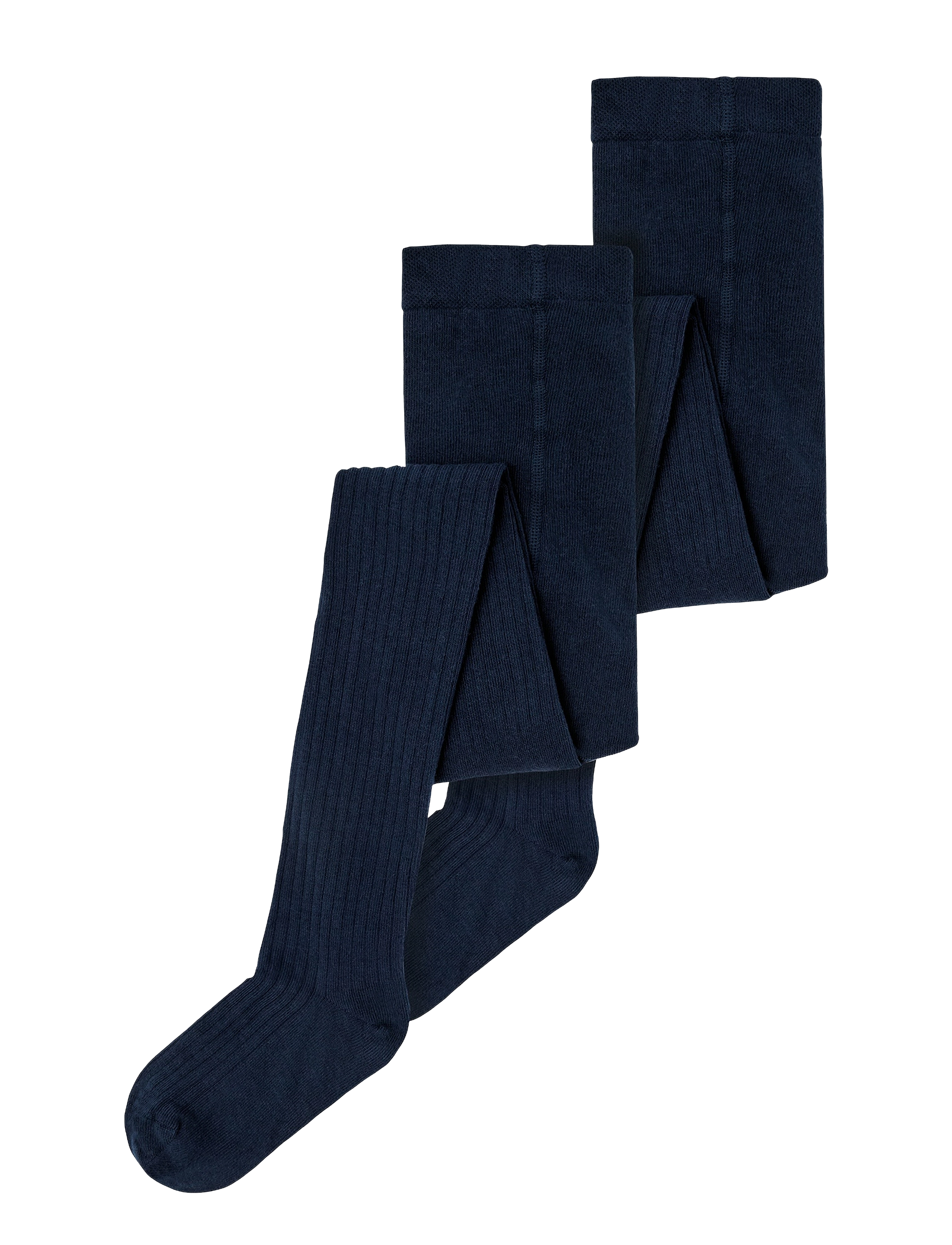 Dark Sapphire Rib Strømpebukse 2-pakning Noos str. 86/92