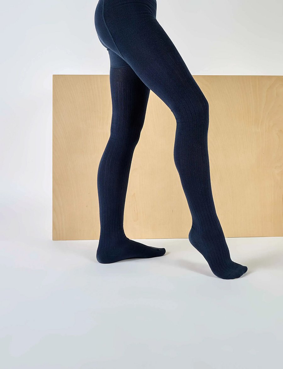 name it - NKNPANTYHOSE RIB 2P NOOS - strumpfhosen - dark sapphire - 0