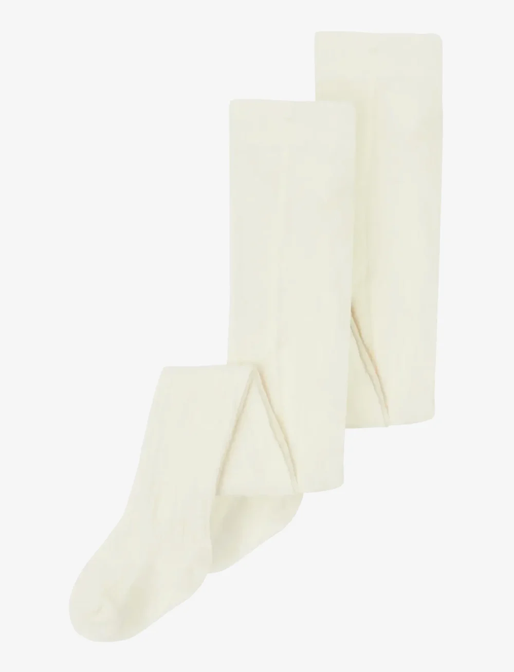 name it - NKNPANTYHOSE RIB 2P NOOS - strumpbyxor - white alyssum - 1