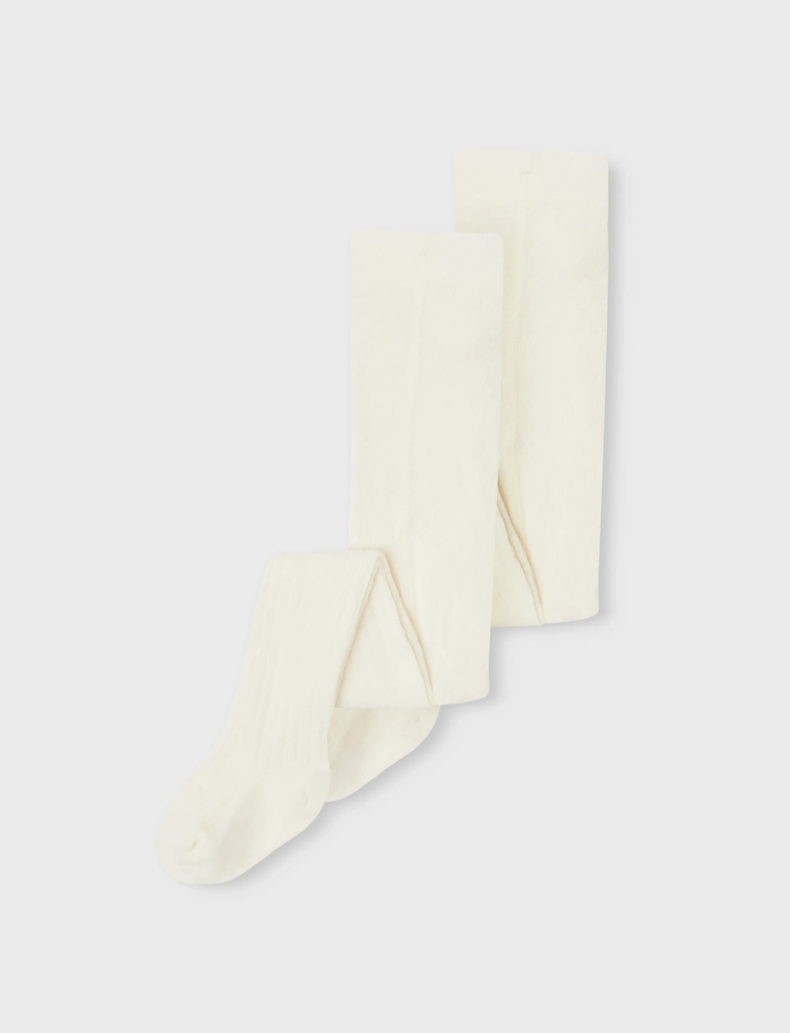 name it - NKNPANTYHOSE RIB 2P NOOS - sukkahousut - white alyssum - 3