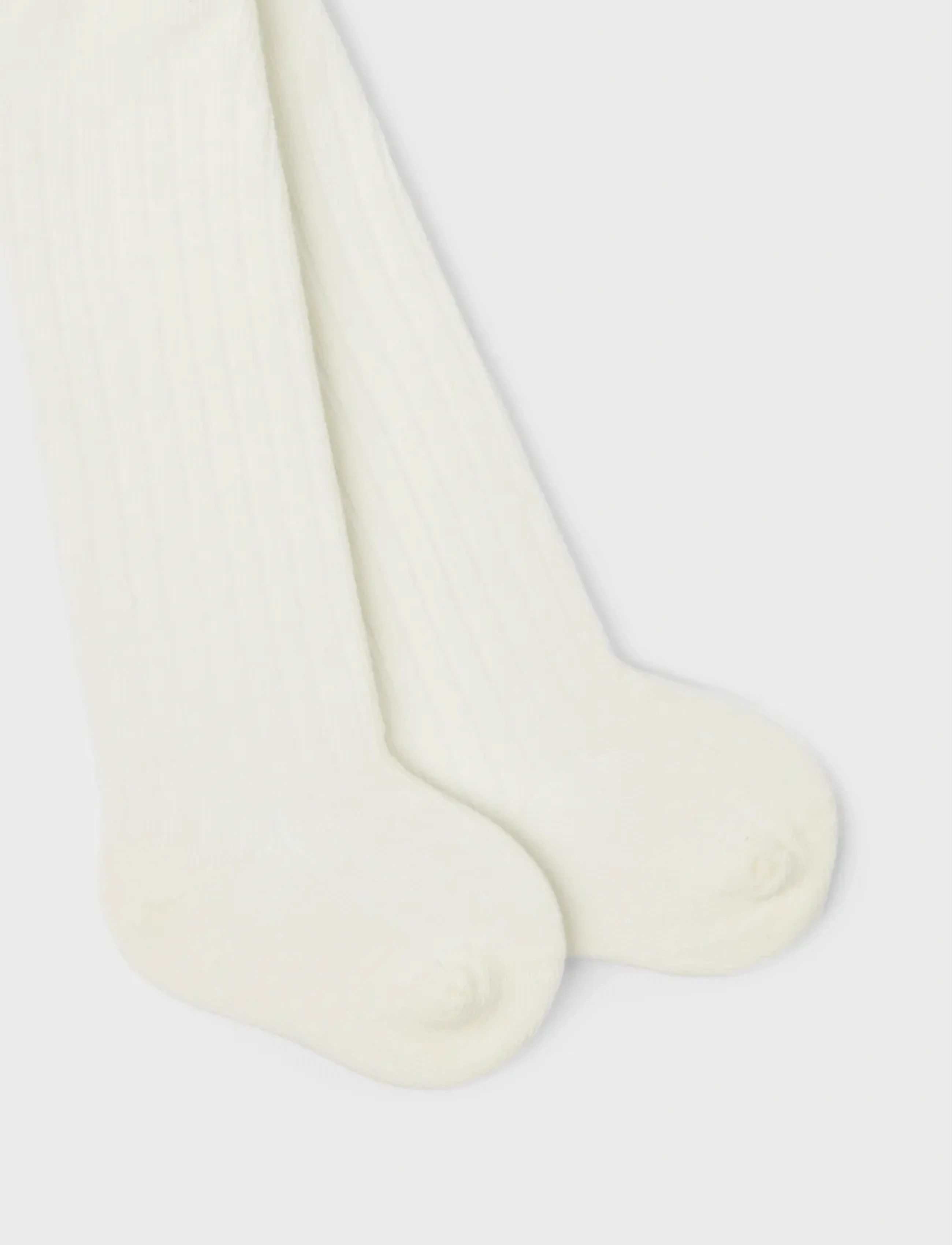 name it - NKNPANTYHOSE RIB 2P NOOS - sukkahousut - white alyssum - 0
