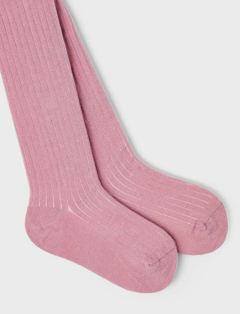 name it - NKNPANTYHOSE RIB 2P NOOS - strømpebukser - wistful mauve - 3
