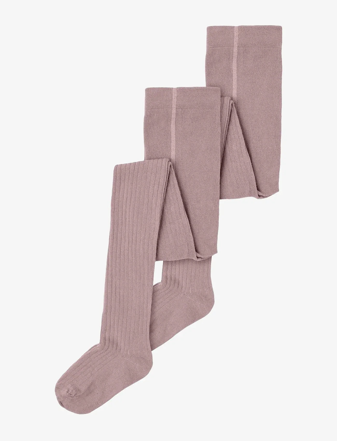 name it - NKNPANTYHOSE RIB 2P NOOS - strømpebukser - woodrose - 0