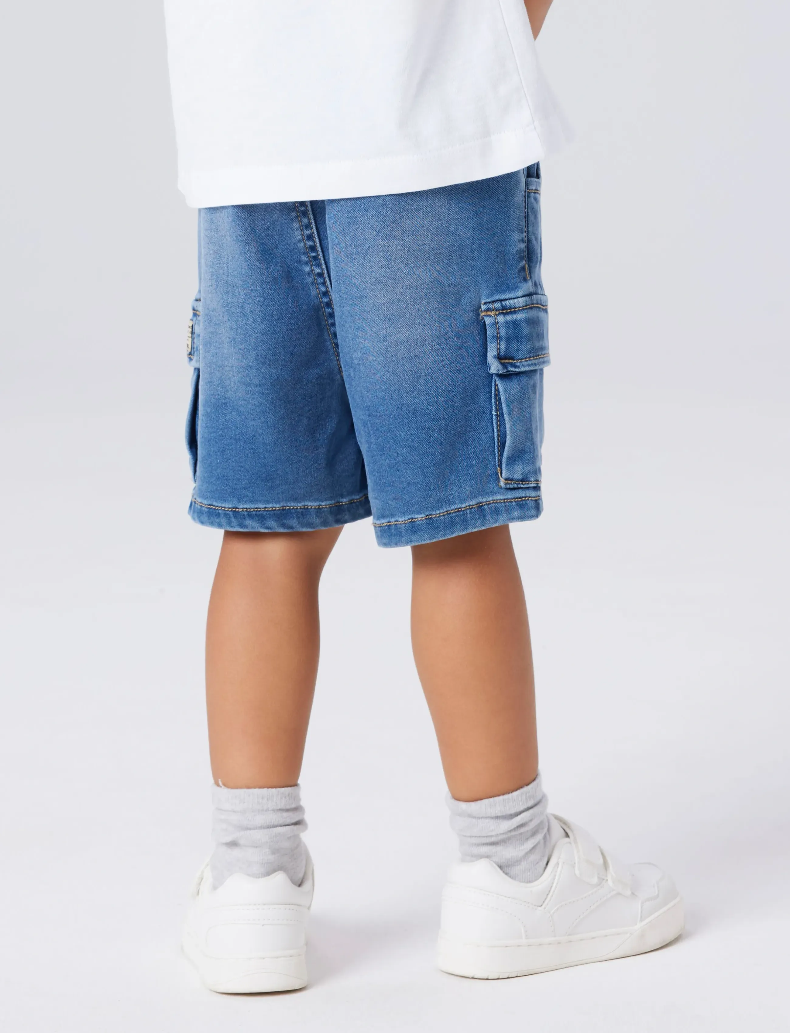 name it NMMBEN BAGGY DNM L SHORTS 8610-TO NOOS - Denim shorts - DENIM BLUE / blue