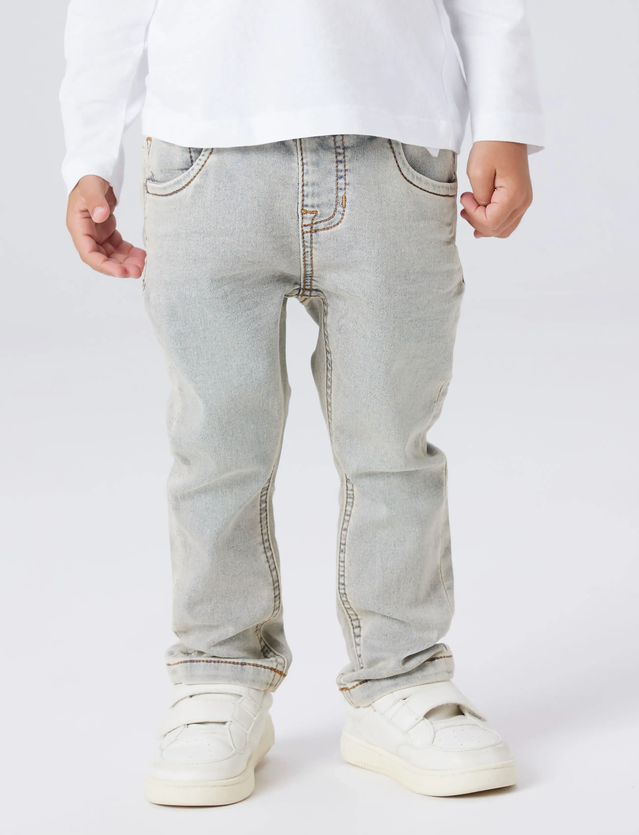 name it NMMRYAN SLIM  SWE JEANS 2472-TH NOOS - Džinsai - VINTAGE LIGHT BLUE DENIM / grey