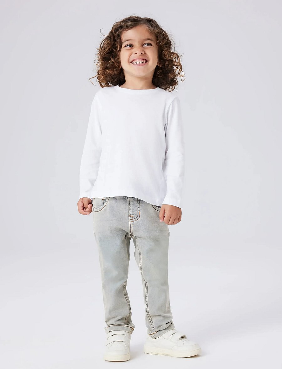 name it - NMMRYAN SLIM SWE JEANS 2472-TH NOOS - regular jeans - vintage light blue denim - 4