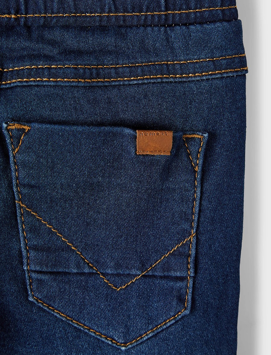 name it - NMMRYAN SLIM SWE JEANS 2472-TH NOOS - gallabuxur - dark blue denim - 4