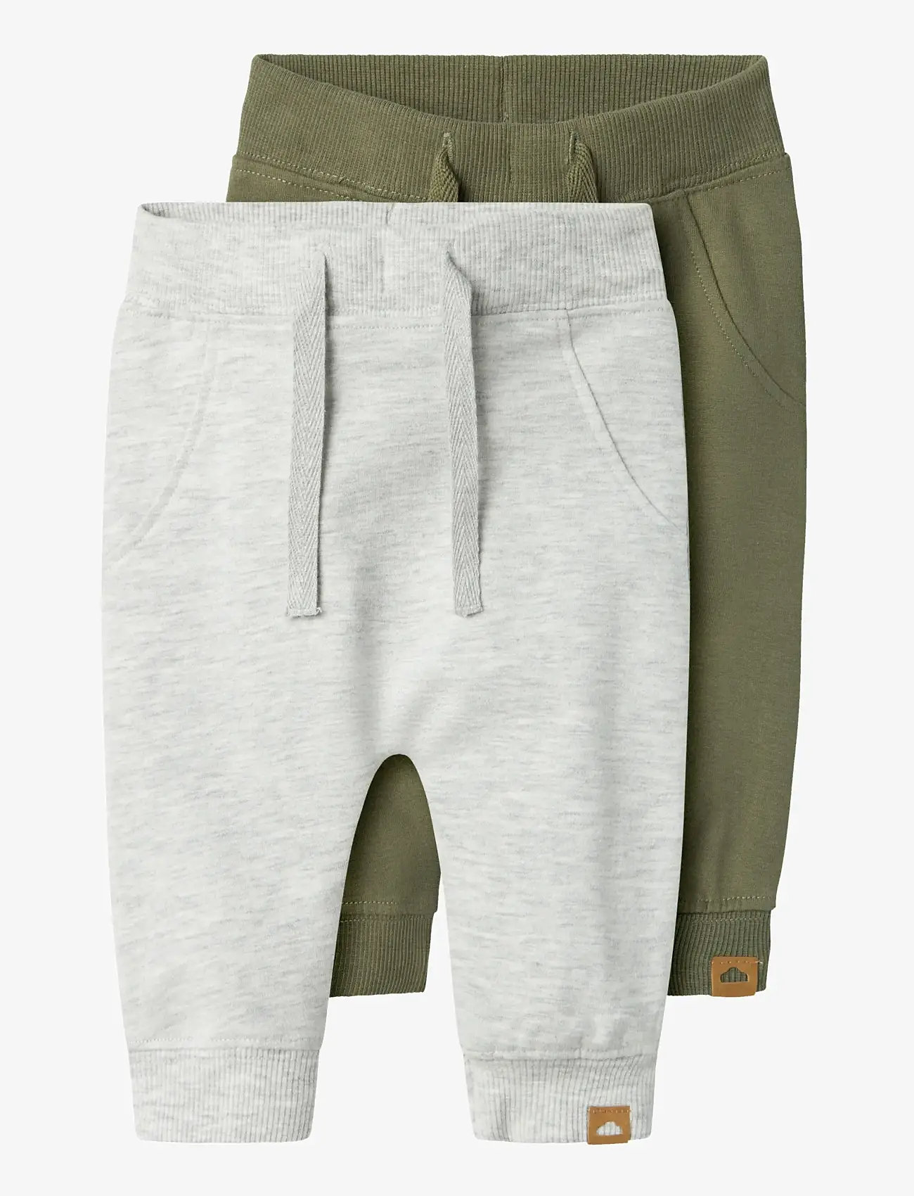 name it - NBNTAKKI 2P SWEAT PANT NOOS - sweatpants - light grey melange - 0
