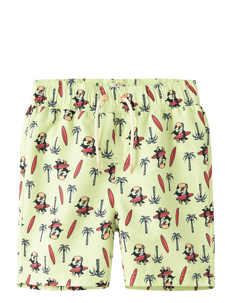 name it - NKMZADDI SWIM SHORTS BOX - ujumispüksid - lime cream - 0